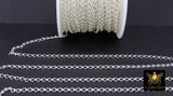 925 Sterling Silver Ladder Jewelry Chains CH# 808, 5.2 mm Ladder Chain, Unfinished Rolo Chains