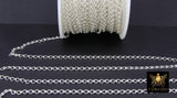 925 Sterling Silver Ladder Jewelry Chains CH #808, 5.2 mm Ladder Chain, Unfinished Rolo Chains