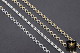 925 Sterling Silver Ladder Jewelry Chains CH# 808, 5.2 mm Ladder Chain, Unfinished Rolo Chains