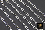 925 Sterling Silver Paperclip Chain, 8.5 mm Rectangle Drawn CH #856, 14 K Gold Filled Chains CH #756