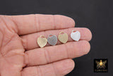 925 Sterling Silver Heart Charm, 14 mm 14 K Gold Filled Flat Lock Style Heart #2334, 14 20 Smooth Charms