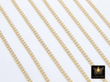 925 Sterling Silver Curb Chain, 3.5 mm 14 K Gold Filled Dainty Curb Chain CH# 809, 14 K Gold Filled Unfinished Cable CH #734
