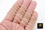 925 Sterling Silver Curb Chain, 3.5 mm 14 K Gold Filled Dainty Curb Chain CH# 809, 14 K Gold Filled Unfinished Cable CH #734