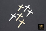 14 K Gold Filled Cross Connector, 925 Sterling Silver Cross Links #2345, 22 mm Rosary Necklace Center Charms