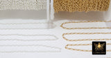 925 Sterling Silver Figaro Chains, 14 K Gold Filled 1.6 mm Unfinished 1/1 Figaro CH #848, By The Foot