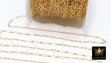 14 K Gold Filled Paperclip Jewelry Chains, 4.8 mm 925 Sterling Silver CH# 904, Drawn Flat Rolo