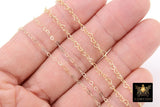 Gold Filled Heart Chains, 1.9 or 3.9 mm 12 K Gold Dainty Heart Shaped Chain CH# 718, 2.6 or 5 mm Unfinished Designer Chain