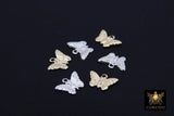 925 Sterling Silver Butterfly Charms, 14 K Gold Filled Minimalist Tiny Dangle # 759, Jewelry Butterflies 8 x 12 mm