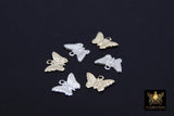 925 Sterling Silver Butterfly Charms, 14 K Gold Filled Minimalist Tiny Dangle # 759, Jewelry Butterflies 8 x 12 mm
