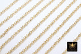 14 K Gold Filled Rolo Chains, 3.7 mm Thick Unfinished Rolo CH #764, Belcher By The Foot