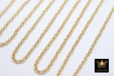 14 K Gold Filled Rolo Chains, 3.7 mm Thick Unfinished Rolo CH# 764, Belcher By The Foot