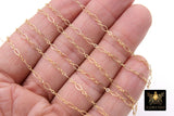 925 Sterling Silver Paperclip Jewelry Chains, 4.8 mm 14 K Gold Filled CH# 805, Drawn Flat Rolo