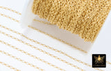 14 K Gold Filled Figure 8 Chains, 3.3 mm Rolo Oval Cable CH# 769, Unfinished Dainty Long Short Chain