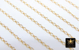 14 K Gold Filled Figure 8 Chains, 3.3 mm Rolo Oval Cable CH #769, Unfinished Dainty Long Short Chain
