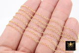 14 K Gold Filled Figure 8 Chains, 3.3 mm Rolo Oval Cable CH #769, Unfinished Dainty Long Short Chain