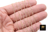 14 K Gold Filled Figure 8 Chains, 3.3 mm Rolo Oval Cable CH# 702, Unfinished Dainty Chain
