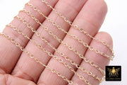 14 K Gold Filled Figure 8 Chains, 3.3 mm Rolo Oval Cable CH# 702, Unfinished Dainty Chain