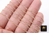 14 K Gold Filled Figure 8 Chains, 3.3 mm Rolo Oval Cable CH# 702, Unfinished Dainty Chain