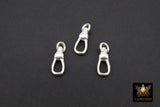925 Sterling Silver Swivel Clasp, 6 x 17 mm Push Clasp #2803, Stamped 925 Fob Clasp