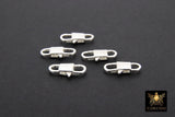 925 Sterling Silver Lobster Clasps, Silver Oval Long Clasps # 2820, Stamped 6 x 14 mm