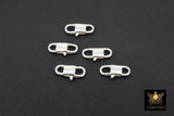 925 Sterling Silver Lobster Clasps, Silver Oval Long Clasps # 2820, Stamped 6 x 14 mm