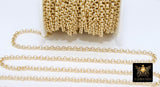 14 K Gold Filled Rolo Chains, 3.7 mm Thick Unfinished Rolo CH# 764, Belcher By The Foot