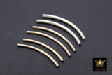 14 K Gold Filled Tube Beads, 925 Sterling Silver Curved Beads # 3190, 20 mm 30 mm 34 mm 35 mm 40 mm