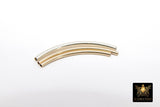 14 K Gold Filled Tube Beads, 925 Sterling Silver Curved Beads #3190, 20 mm 30 mm 34 mm 35 mm 40 mm