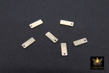 925 Sterling Silver Rectangle Charms, Gold Quality Tags #2806, 3 x 8 mm 14 K Gold Filled Stamped 14 20