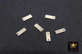 925 Sterling Silver Rectangle Charms, Gold Quality Tags # 2806, 3 x 8 mm 14 K Gold Filled Stamped 14 20