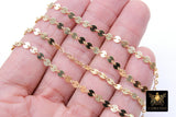 14 K Gold Filled Disc Jewelry Chains, 14 20 Gold Round 4 mm Flat Coin Disc CH# 735, Unfinished Long and Short Chain