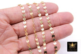 14 K Gold Filled Disc Jewelry Chains, 14 20 Gold Round 4 mm Flat Coin Disc CH# 735, Unfinished Long and Short Chain