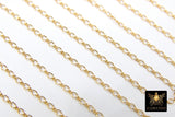 14 K Gold Filled Figure 8 Chains, 3.3 mm Rolo Oval Cable CH# 769, Unfinished Dainty Long Short Chain