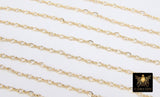 14 K Gold Filled Figure 8 Chains, 3.3 mm Rolo Oval Cable CH #702, Unfinished Dainty Chain
