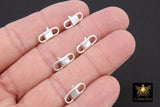 925 Sterling Silver Lobster Clasps, Silver Oval Long Clasps #2820, Stamped 6 x 14 mm