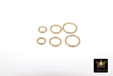 14 K Gold Filled Closed Soldered Rings, 925 Sterling Silver Interlocking Charms # 2401, Round Shaped 6 mm 8 mm 10 mm