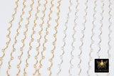925 Sterling Silver Bar Jewelry Chains, 14 K Gold Filled U Bars and CH# 823, Wavy Unfinished Chain