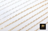 14 K Gold Fill Paper Clip Chain, 3.25 mm 925 Sterling Silver Unfinished Chain CH #751, Flat Rectangle Chain CH 851