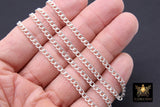 925 Sterling Silver Curb Chain, 5 mm Curb Chain CH# 834, Unfinished Flat Curb Jewelry Chain