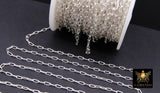 925 Sterling Silver Paperclip Chain, 5.4 mm 14 K Gold Filled Drawn Chains CH #854, Unfinished Rectangle Oval Chains CH #754
