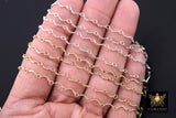 925 Sterling Silver Bar Jewelry Chains,  14 K Gold Filled U Bars and CH #823, Wavy Unfinished Chain