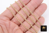 14 K Gold Filled Rolo Chains, 3.7 mm Thick Unfinished Rolo CH# 764, Belcher By The Foot