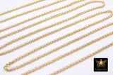14 K Gold Filled Rolo Chains, 2.2 mm 925 Sterling Silver CH# 762, Thick Unfinished