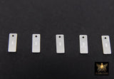 925 Sterling Silver Rectangle Charms, Gold Quality Tags #2821, 3 x 8 mm 14 K Gold Filled Stamped 14 20