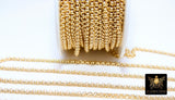 14 K Gold Filled Rolo Chains, 2.2 mm 925 Sterling Silver CH# 762, Thick Unfinished