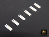 925 Sterling Silver Rectangle Charms, Gold Quality Tags #2806, 3 x 8 mm 14 K Gold Filled Stamped 14 20