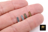 925 Sterling Silver Rectangle Charms, Gold Quality Tags # 2806, 3 x 8 mm 14 K Gold Filled Stamped 14 20
