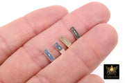 925 Sterling Silver Rectangle Charms, Gold Quality Tags # 2806, 3 x 8 mm 14 K Gold Filled Stamped 14 20