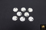 925 Sterling Silver Sand Dollar Charms, 12 mm Small Beach Necklace # 2176, Genuine 14 20 Ocean Dangle