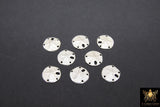 925 Sterling Silver Sand Dollar Charms, 12 mm Small Beach Necklace # 2176, Genuine 14 20 Ocean Dangle